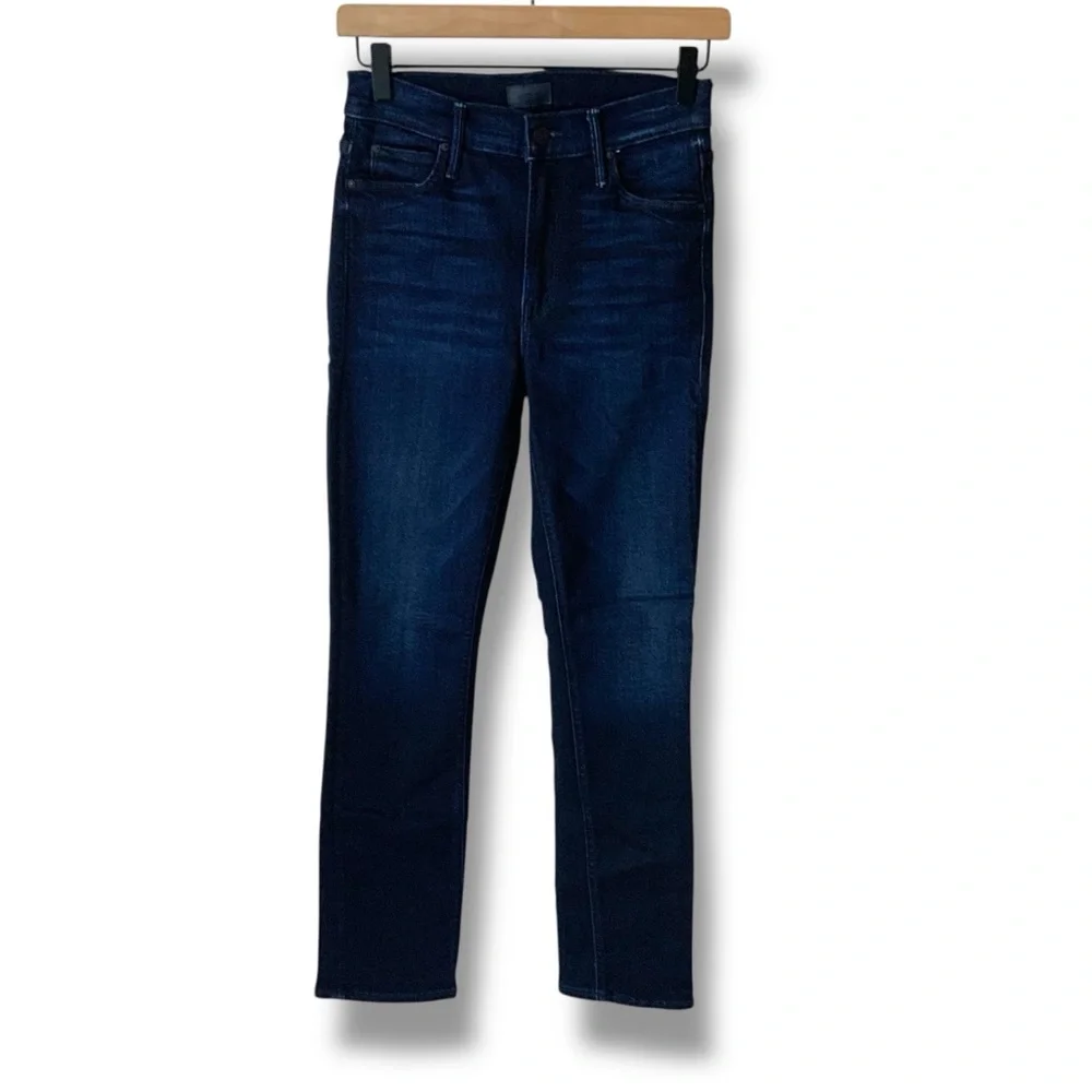 MOTHER Jeans Mid-Rise Dazzler Now or Never Dark Indigo Blue Size 27